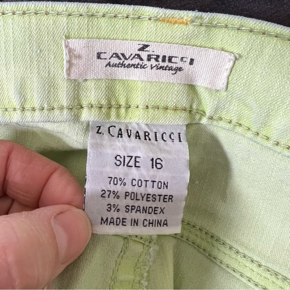 Z. Cavaricci Lime Green Jeans 90’s Y2K size 16 - Picture 5 of 7